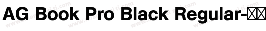 AG Book Pro Black Regular字体转换
